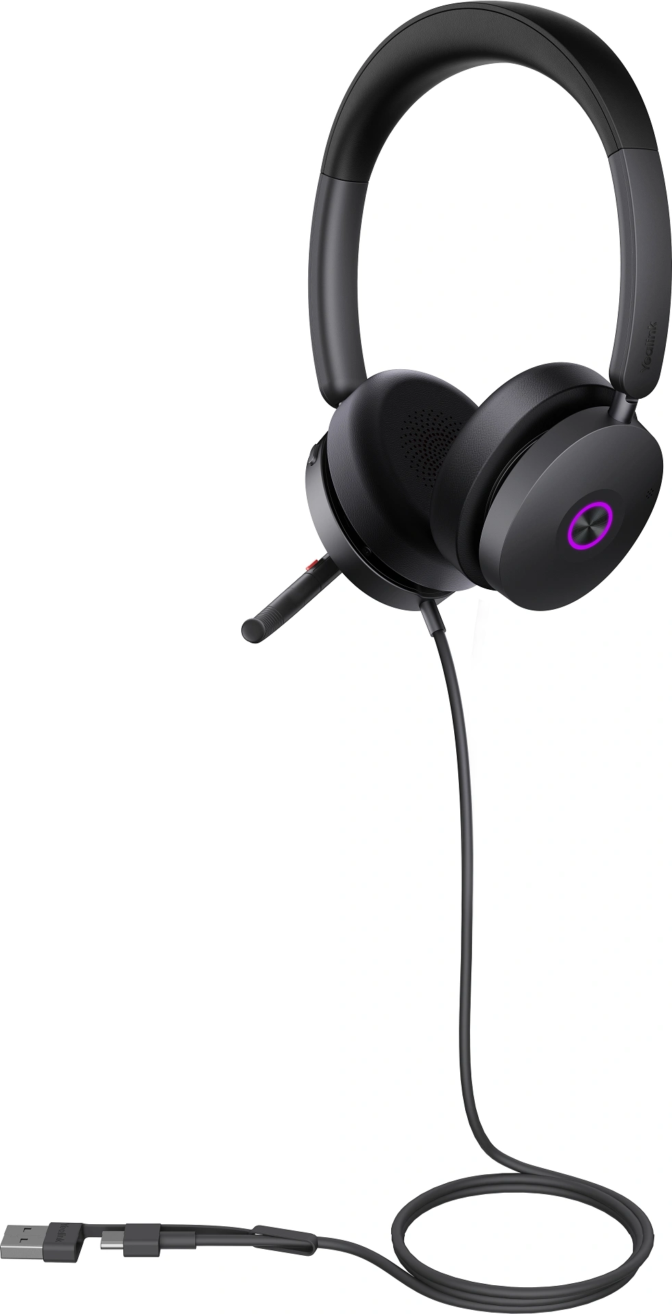 Гарнитура проводная Yealink UH48 Dual UC USB-C/A черный — изображение 6