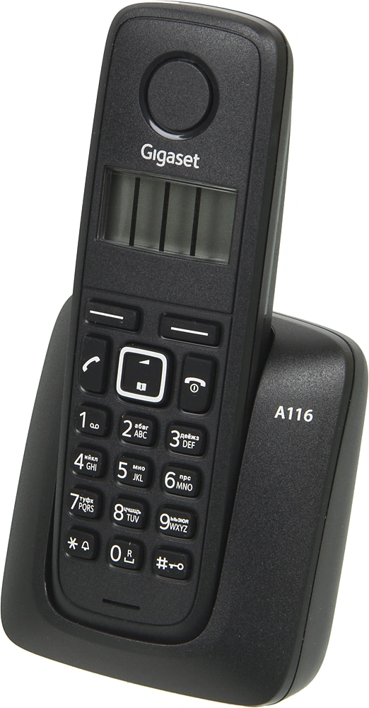 Р/Телефон Dect Gigaset A116 RUS черный АОН