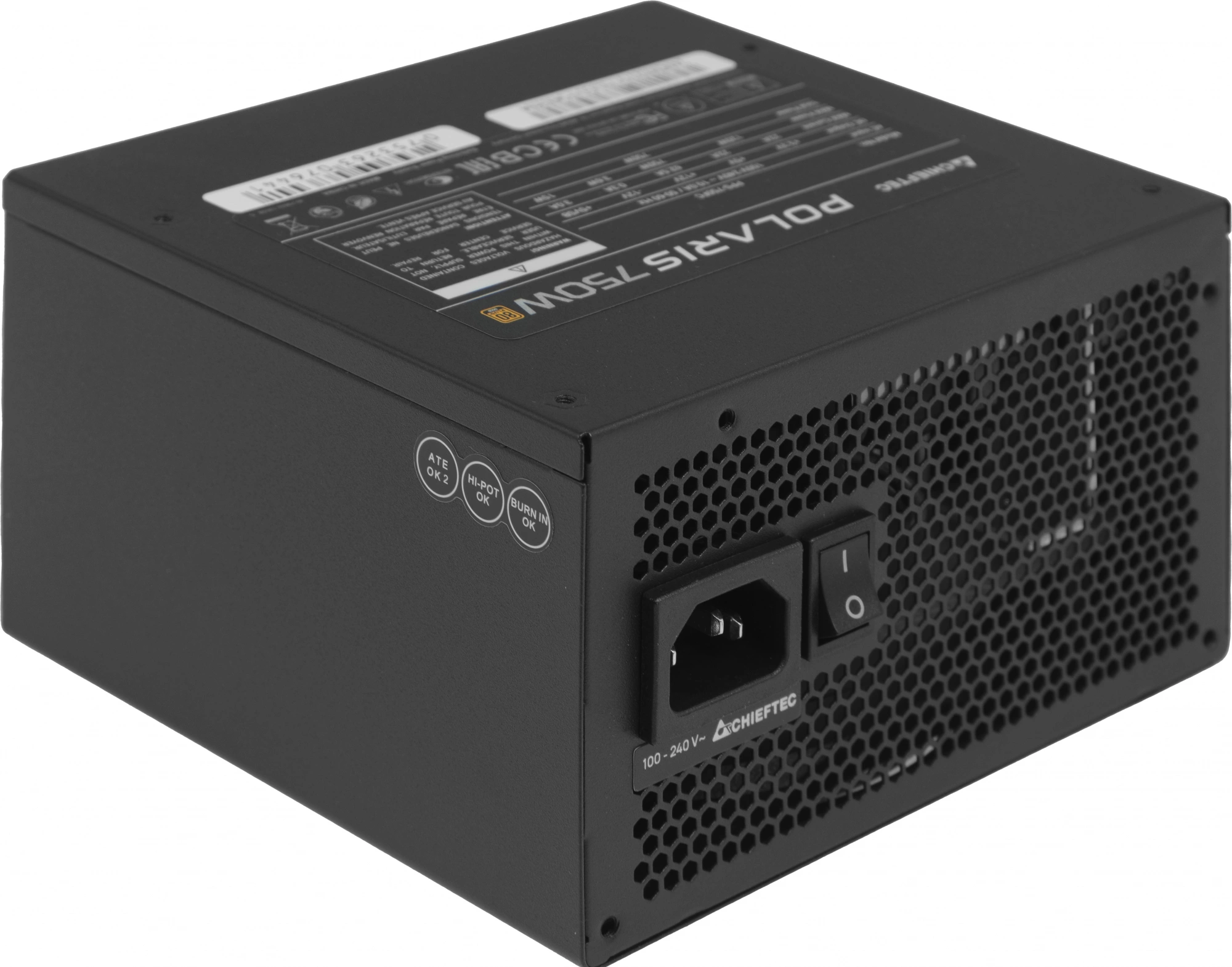 Блок питания Chieftec ATX 750W Polaris PPS-750FC 80+ gold 24pin APFC 120mm fan 8xSATA Cab Manag RTL — изображение 5