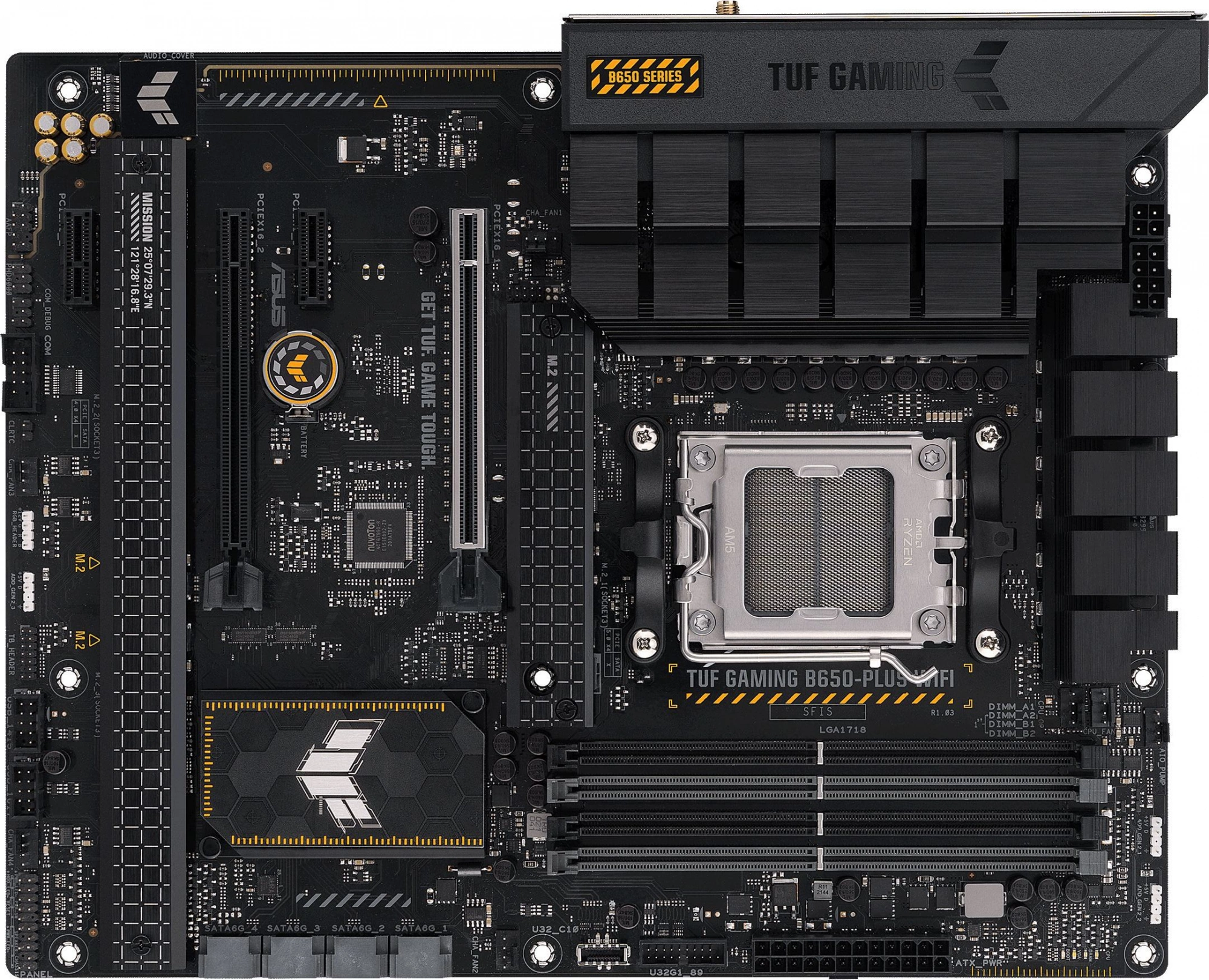 Материнская плата Asus TUF GAMING B650-PLUS WIFI Socket AM5 AMD B650 4xDDR5 ATX AC`97 8ch(7.1) 2.5Gg RAID+HDMI+DP — изображение 11