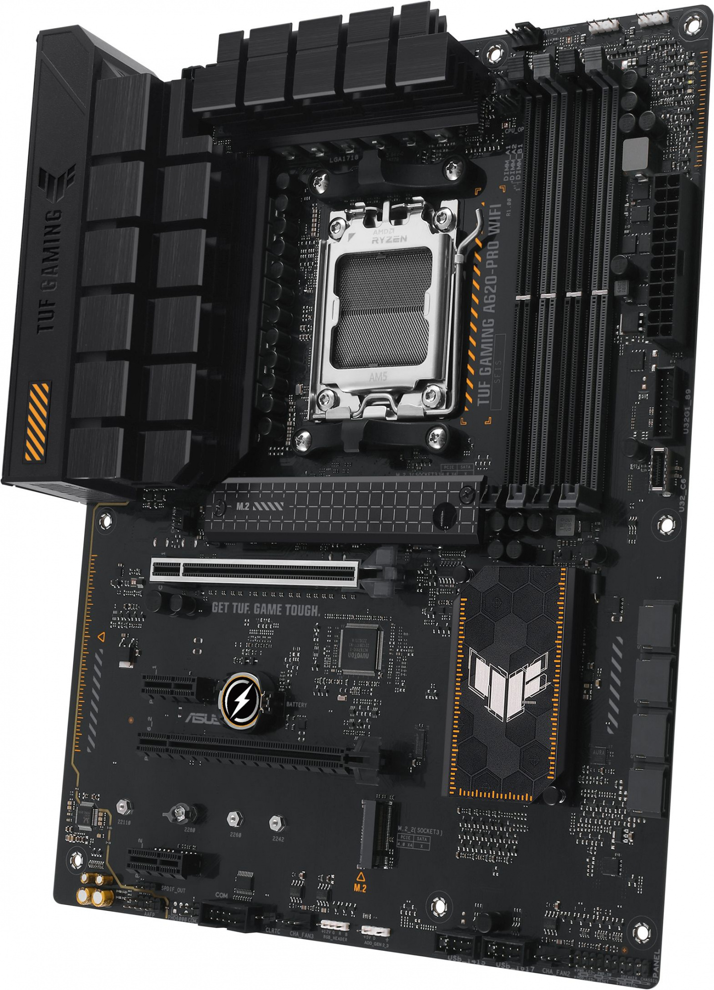 Материнская плата Asus TUF GAMING A620-PRO WIFI Socket AM5 AMD A620 4xDDR5 ATX AC`97 8ch(7.1) 2.5Gg RAID+HDMI+DP — изображение 5