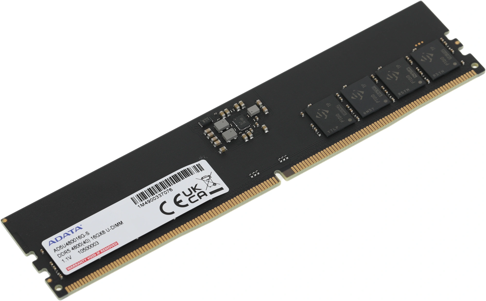 Память DDR5 16GB 4800MHz A-Data AD5U480016G-S RTL PC5-38400 CL40 DIMM 288-pin 1.1В single rank Ret — изображение 4