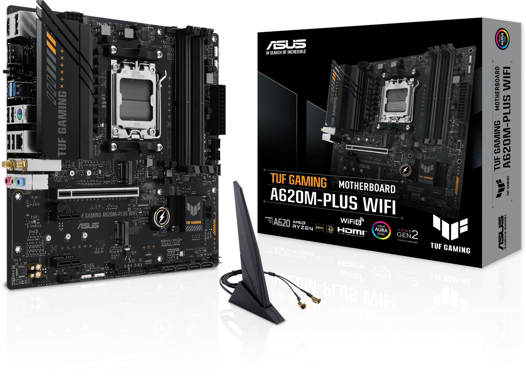 Материнская плата Asus TUF GAMING A620M-PLUS WIFI Socket AM5 AMD A620 4xDDR5 mATX AC`97 8ch(7.1) 2.5Gg RAID+HDMI+DP — изображение 10