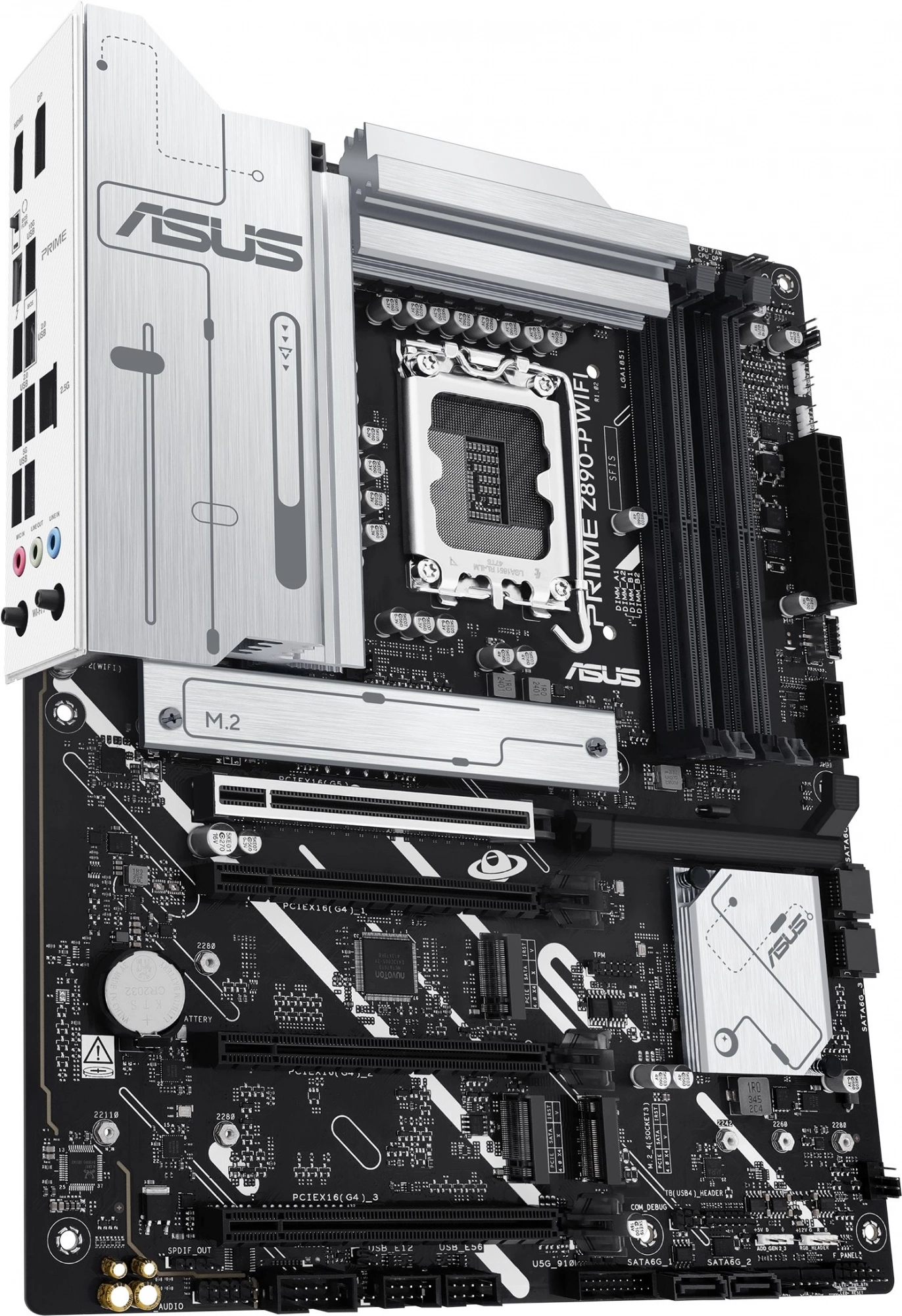 Материнская плата Asus PRIME Z890-P WIFI Soc-1851 Intel Z890 4xDDR5 ATX AC`97 8ch(7.1) 2.5Gg RAID+HDMI+DP — изображение 5