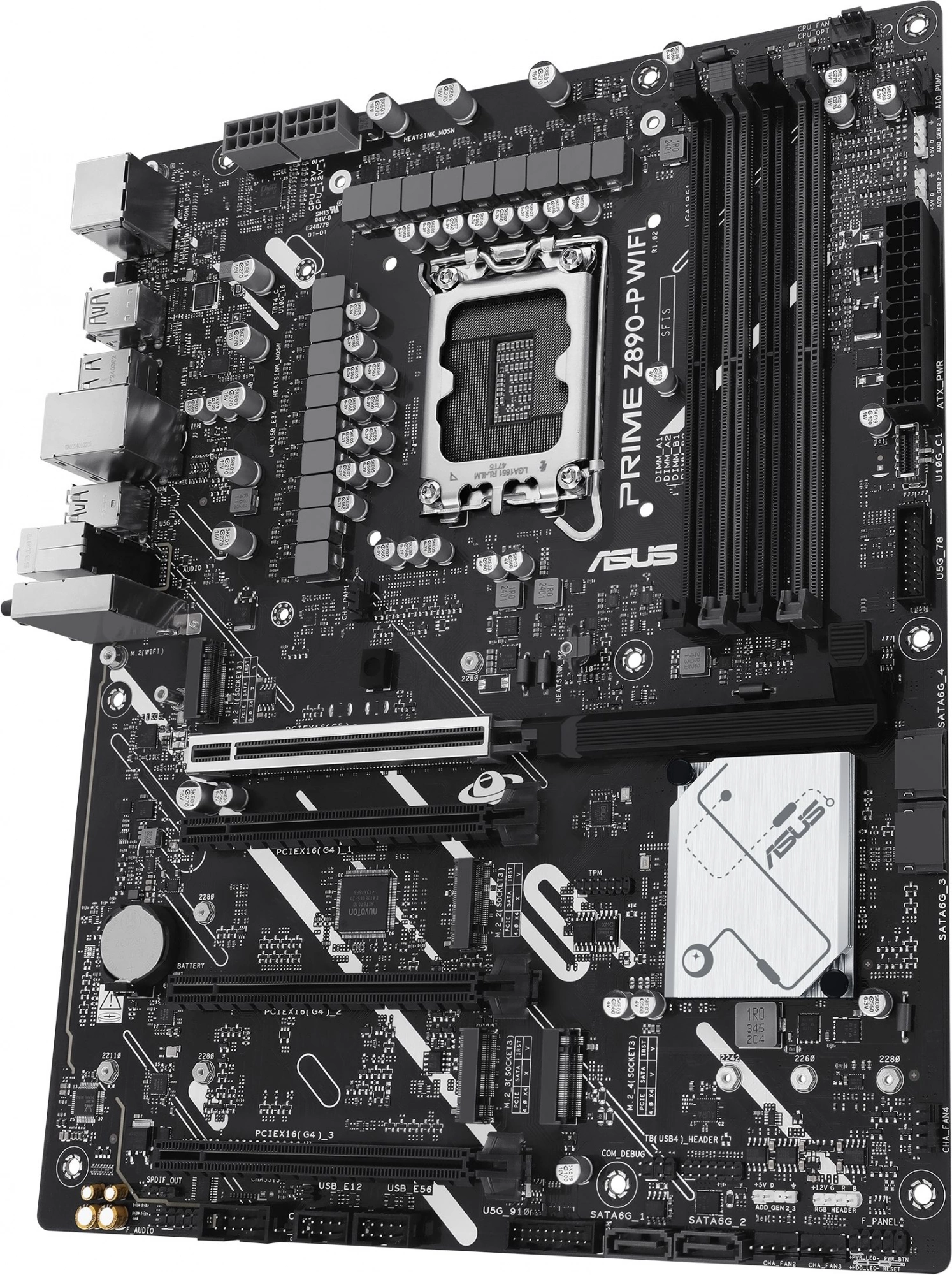 Материнская плата Asus PRIME Z890-P WIFI Soc-1851 Intel Z890 4xDDR5 ATX AC`97 8ch(7.1) 2.5Gg RAID+HDMI+DP — изображение 9