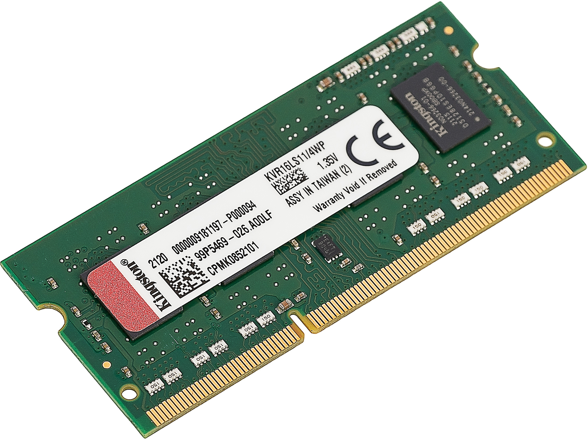 Память DDR3L 4Gb 1600MHz Kingston KVR16LS11/4WP VALUERAM RTL PC3-12800 CL11 SO-DIMM 204-pin 1.35В single rank Ret — изображение 4