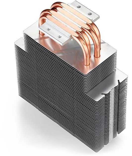 Устройство охлаждения(кулер) Deepcool Gammaxx 400 Blue Basic одноцветная Soc-AM5/AM4/1200/1700/1851 черный 4-pin 18-30dB Al+Cu 130W 640gr Ret (DP-MCH4-GMX400P-BL) — изображение 6