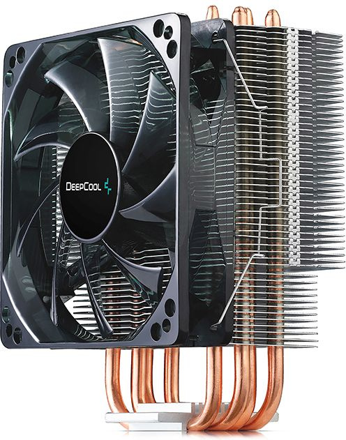 Устройство охлаждения(кулер) Deepcool Gammaxx 400 Blue Basic одноцветная Soc-AM5/AM4/1200/1700/1851 черный 4-pin 18-30dB Al+Cu 130W 640gr Ret (DP-MCH4-GMX400P-BL) — изображение 3
