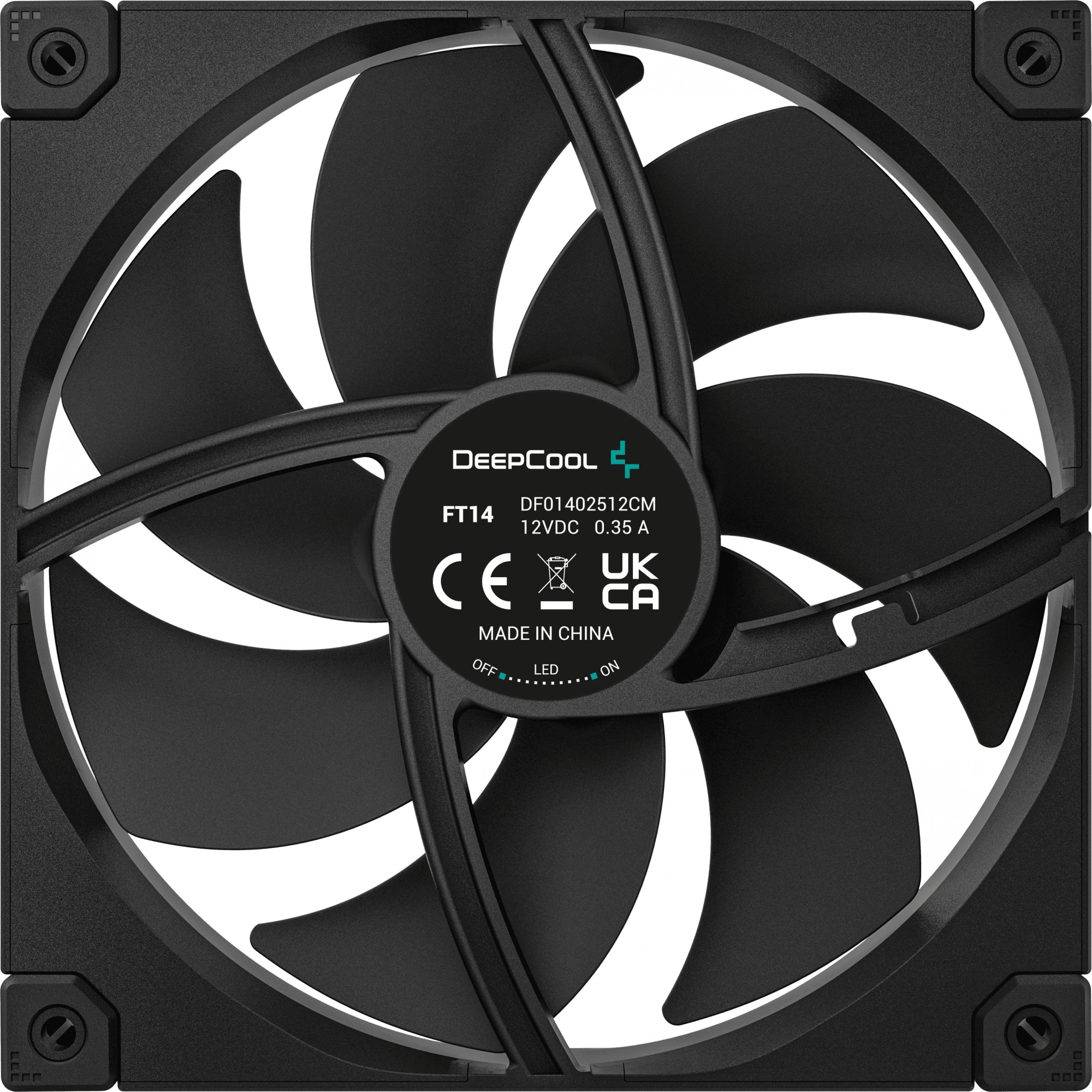 Вентилятор для корпуса Deepcool FT14 140х140x25 черный 4-pin 25.1дБ (R-FT14-BKWPN1-G) Ret — изображение 3