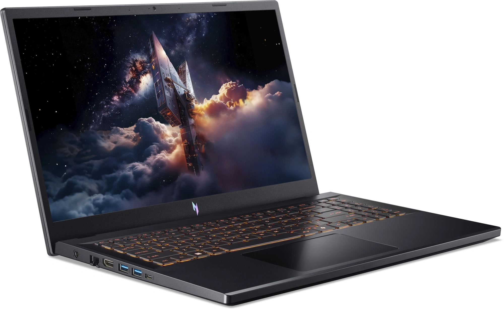 Ноутбук Acer Nitro V 15 ANV15-52-5546 Core 5 210H 16Gb SSD512Gb NVIDIA GeForce RTX5050 8Gb 15.6" IPS FHD (1920x1080) без ОС black WiFi BT Cam (NH.QZ7CD.00B) — изображение 2