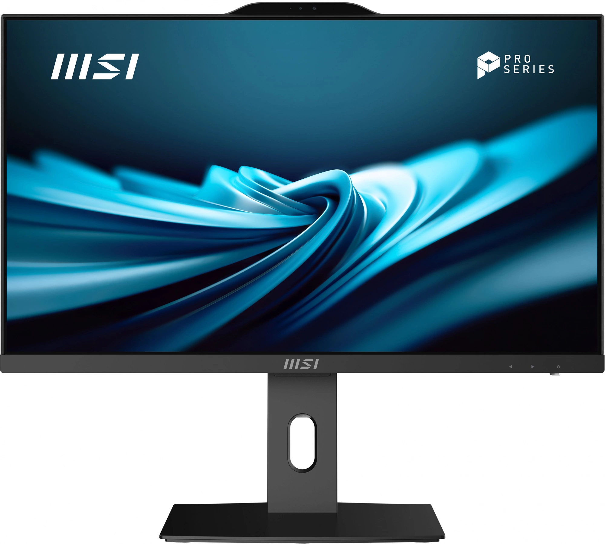 Моноблок MSI Pro AP242P 14M-808XRU 23.8" Full HD i7 14700 (2.1) 32Gb SSD512Gb UHDG 770 без ОС GbitEth WiFi BT 120W клавиатура мышь Cam черный 1920x1080