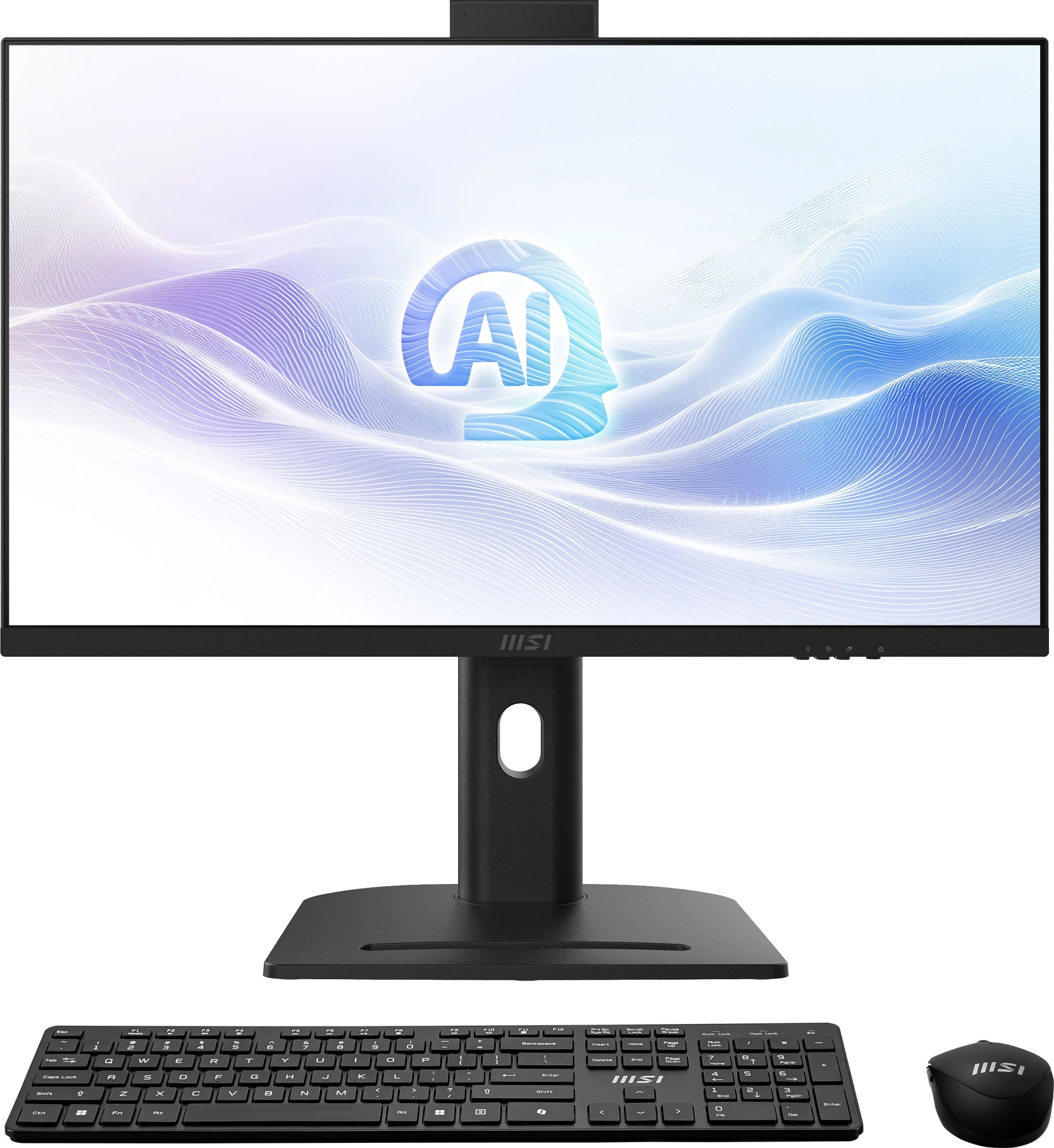 Моноблок MSI Modern AM273QP AI 1UM-088XRU 27" WQHD Core Ultra 7 155H (1.4) 32Gb SSD1Tb Arc graphics CR без ОС 2.5xGbitEth WiFi BT 150W клавиатура мышь Cam черный 2560x1440