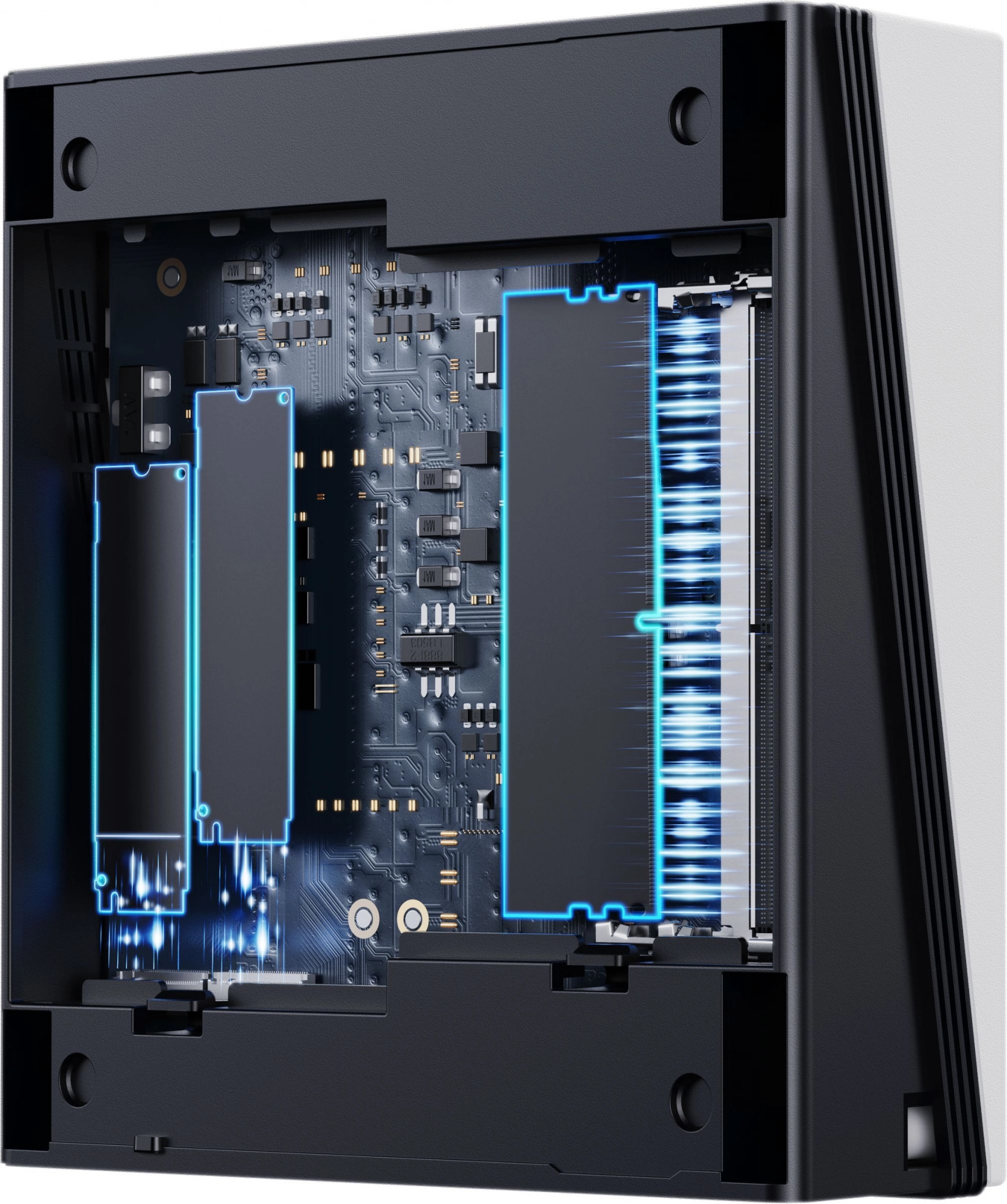 ПК Мини Chuwi UBox Ryzen 5 6600H (3.3) 16Gb SSD512Gb 660M Windows 11 Pro 2x2.5GbitEth WiFi BT 90W белый/черный — изображение 2