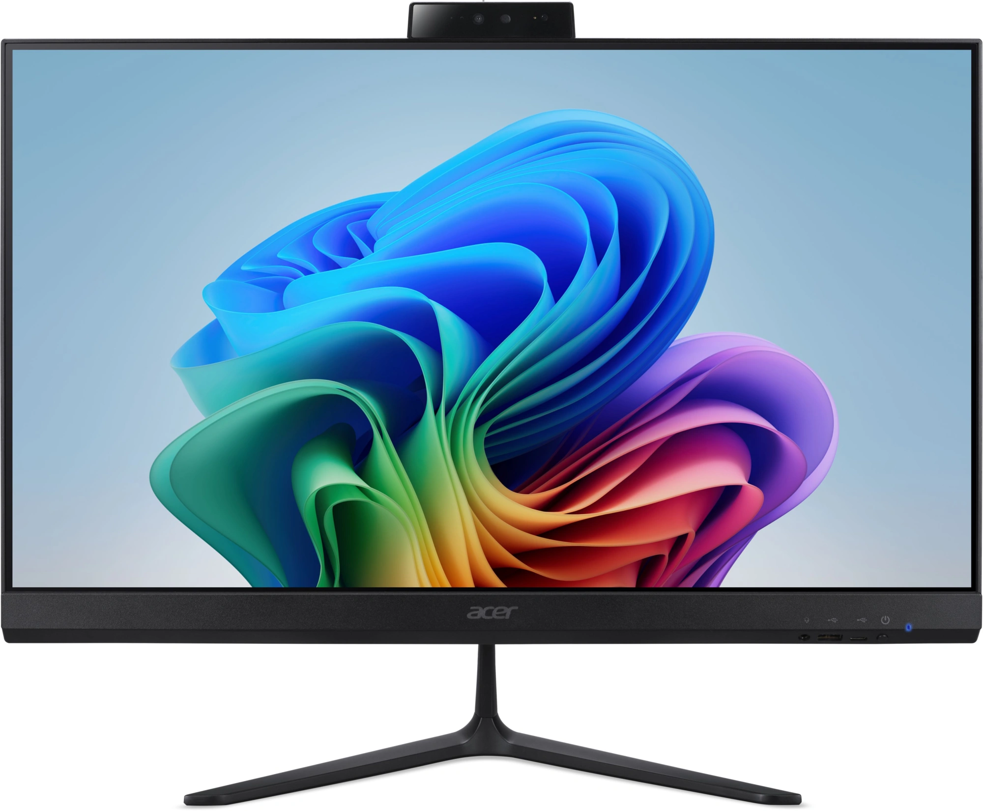 Моноблок Acer Aspire C24B-GKRK 23.8" Full HD Ryzen AI 5 330 (2) 16Gb SSD512Gb 820M Eshell GbitEth WiFi BT 65W клавиатура мышь Cam черный 1920x1080