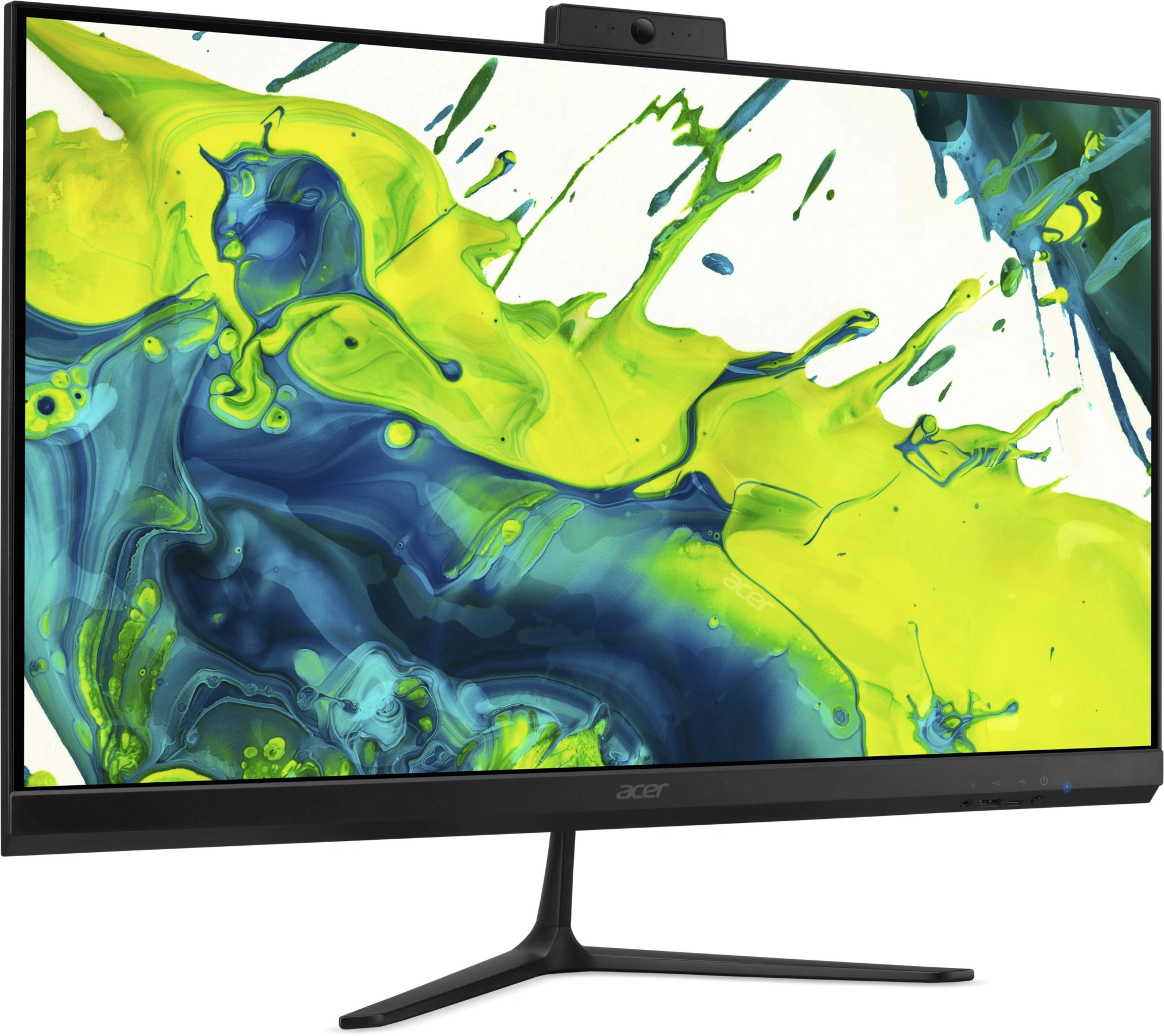 Моноблок Acer Aspire C24B-GARL 23.8" Full HD Core Ultra 7 255U (1.7) 16Gb SSD512Gb Graphics Eshell GbitEth WiFi BT клавиатура мышь Cam черный 1920x1080 — изображение 2
