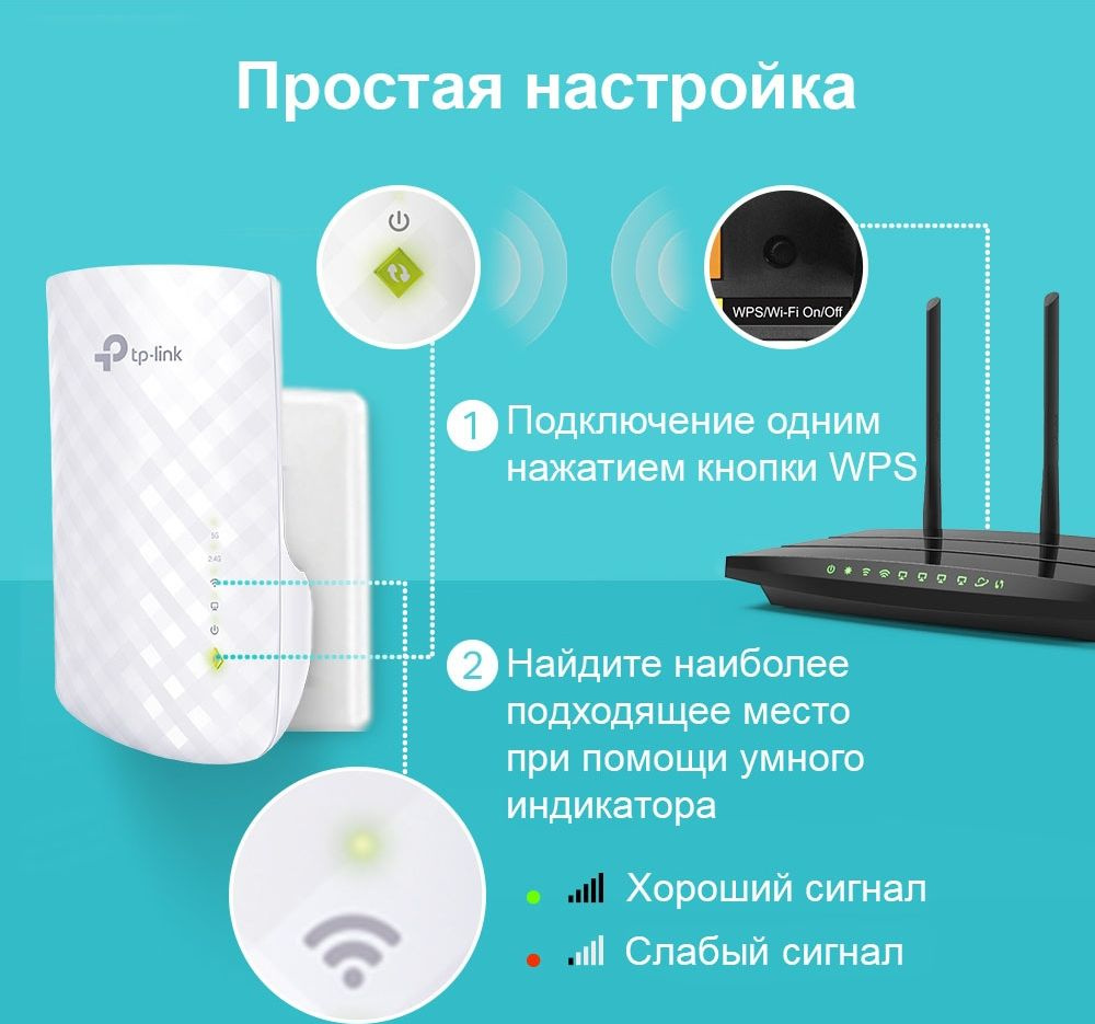 Повторитель беспроводного сигнала TP-Link RE220 AC750 10/100BASE-TX белый — изображение 6
