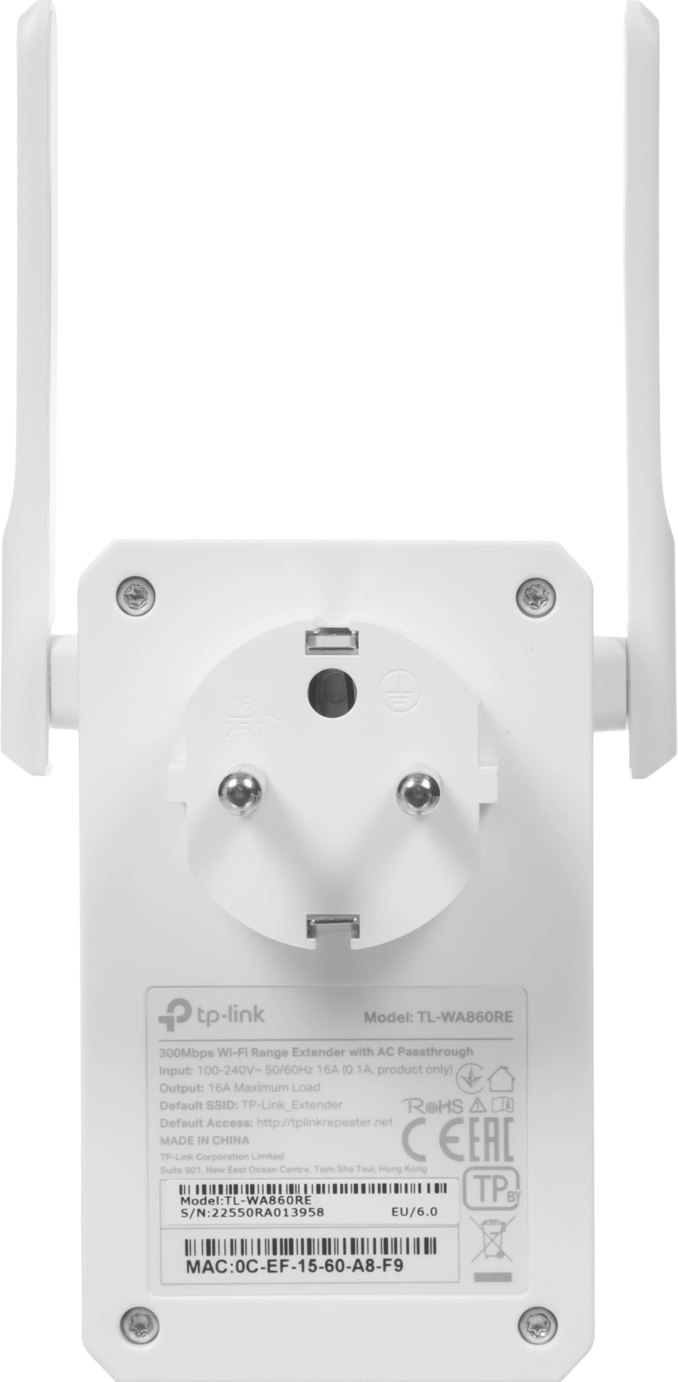 Повторитель беспроводного сигнала TP-Link TL-WA860RE N300 10/100BASE-TX белый — изображение 5