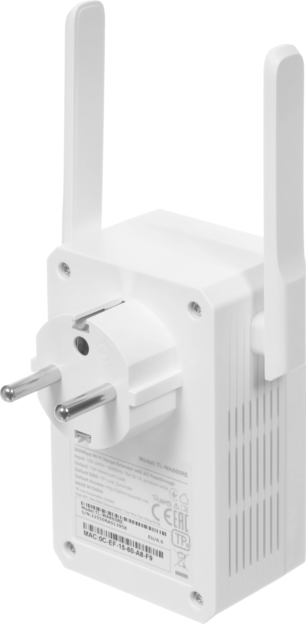 Повторитель беспроводного сигнала TP-Link TL-WA860RE N300 10/100BASE-TX белый — изображение 6