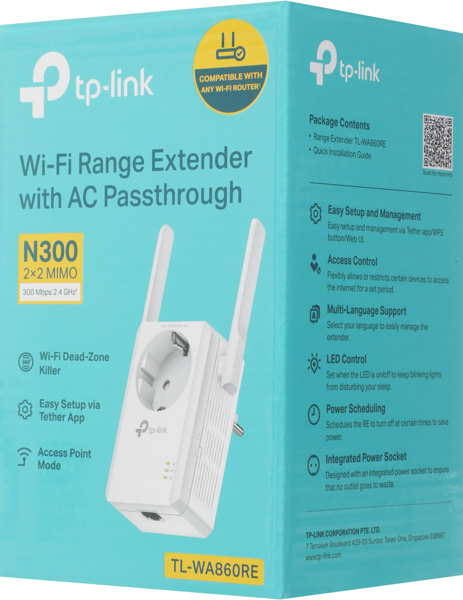 Повторитель беспроводного сигнала TP-Link TL-WA860RE N300 10/100BASE-TX белый — изображение 9