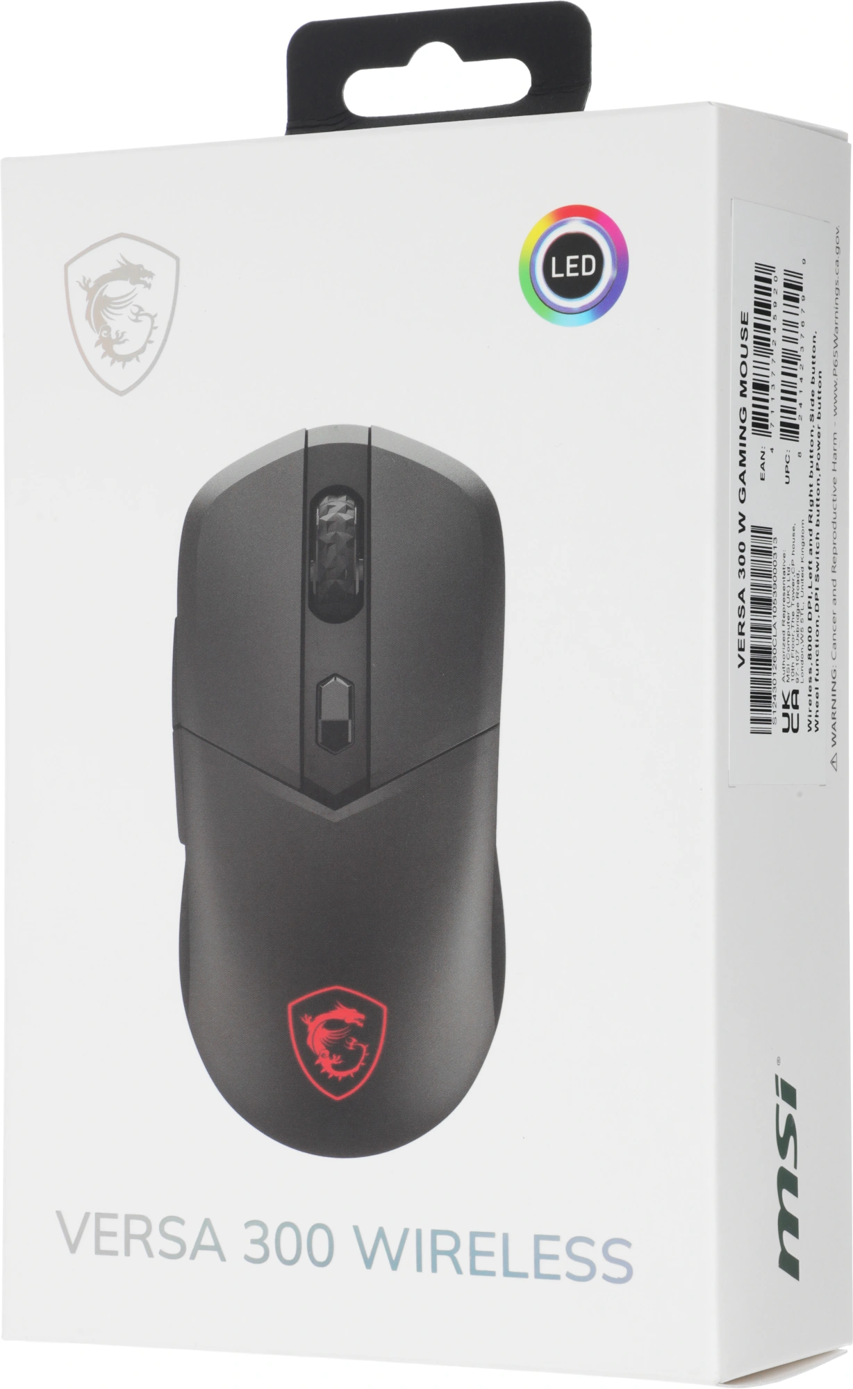 Мышь MSI VERSA 300 W MS-8ZBD черный оптическая 8000dpi беспров. BT/Radio USB 5but (S12-4301260-CLA) — изображение 17