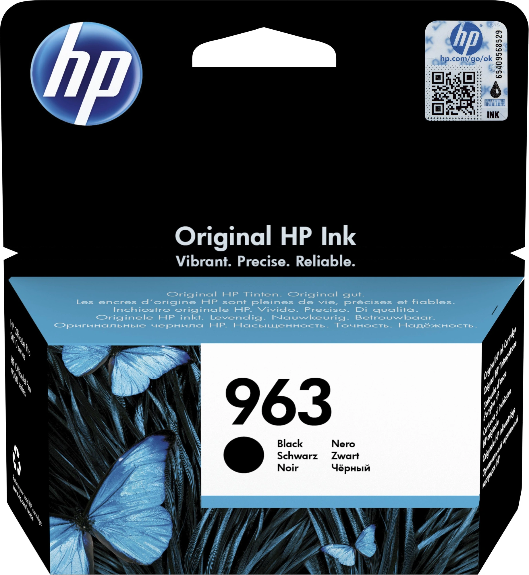 Картридж струйный HP 963 3JA26AE черный (1000стр.) для HP OfficeJet Pro 901x/902x HP