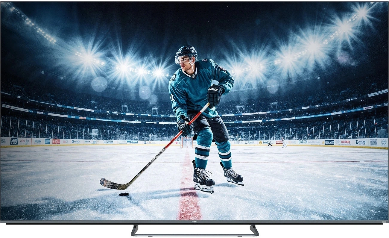 Телевизор LED Haier 75" 75 MiniLED M4 Frameless серебристый 4K Ultra HD 60Hz MEMC DVB-T DVB-T2 DVB-C DVB-S2 USB WiFi Smart TV