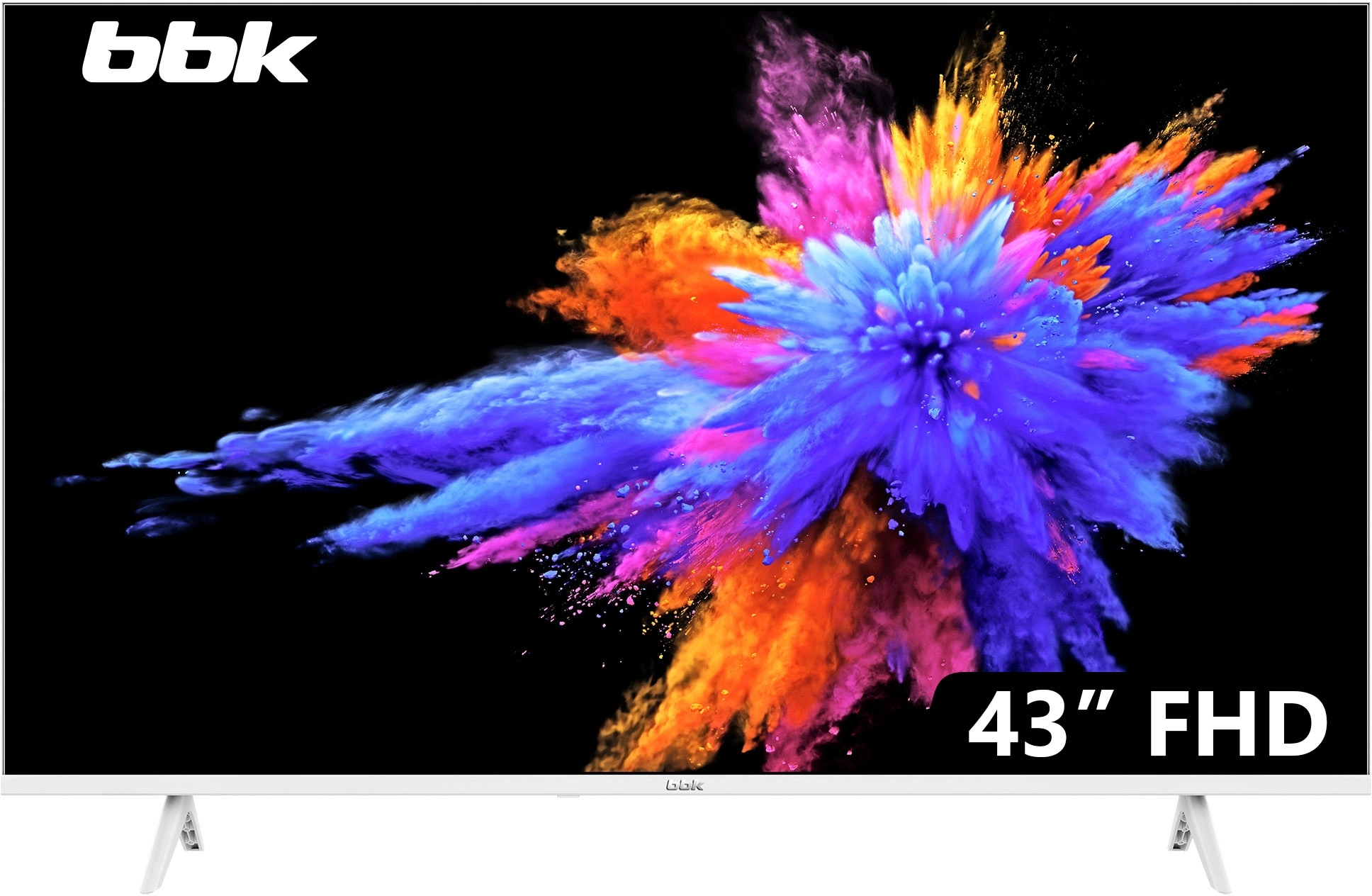 Телевизор LED BBK 43" 43LEM-1054/FTS2C (W) белый FULL HD 60Hz DVB-T2 DVB-C DVB-S2 USB (RUS)