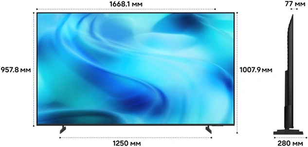 Телевизор LED Samsung 75" UE75U8000HUXPY черный/серый 4K Ultra HD 60Hz DVB-T2 DVB-C DVB-S2 USB WiFi Smart TV — изображение 7