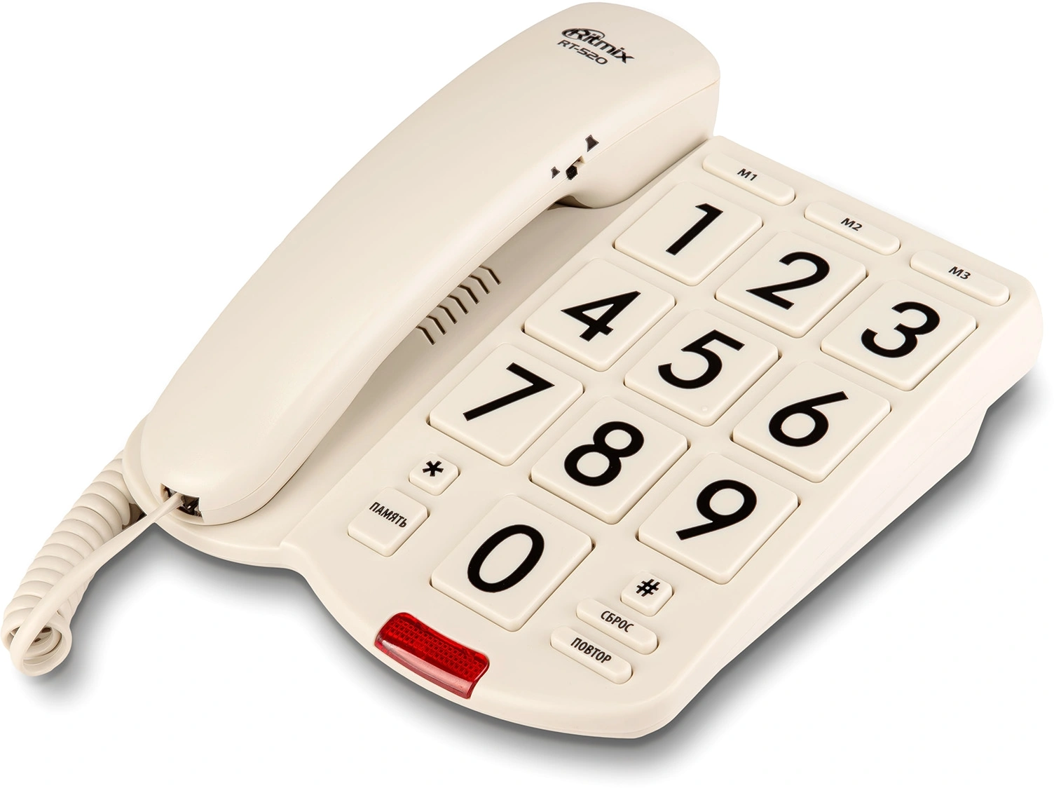 Телефон проводной Ritmix RT-520 слоновая кость