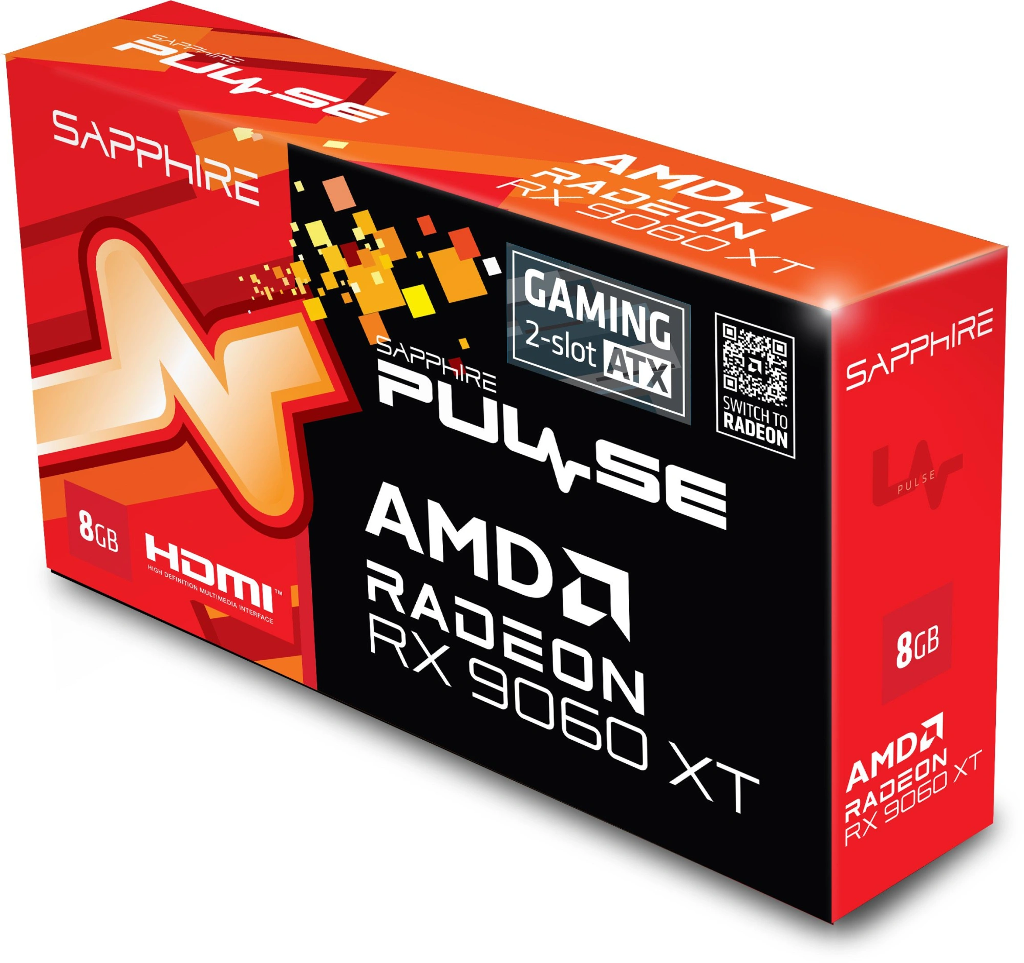 Видеокарта Sapphire PCI-E 5.0 11350-05-20G PULSE AMD RADEON RX 9060 XT GAMING 8GB DUAL HDMI DP LITE AMD Radeon RX 9060XT 8Gb 128bit GDDR6 2530/20000 HDMIx2 DPx1 HDCP Ret — изображение 6
