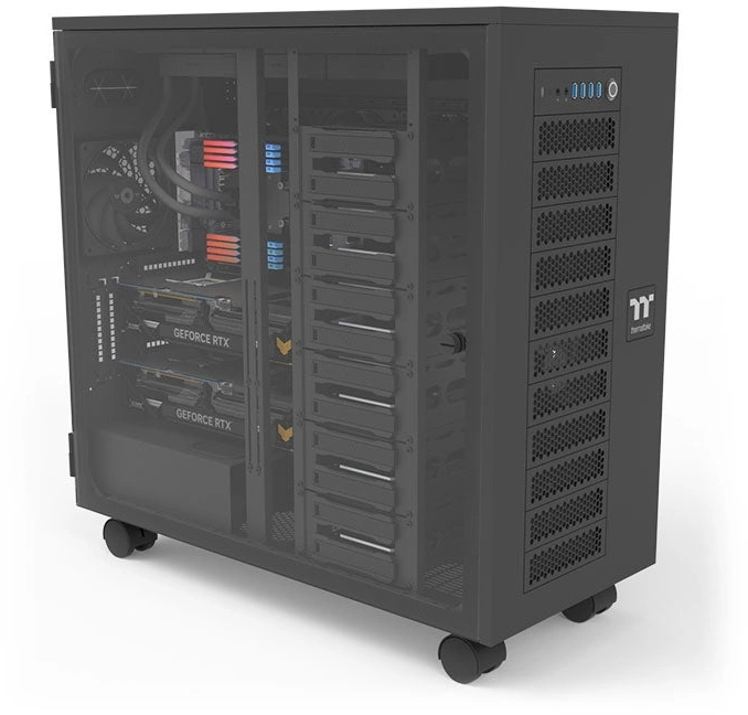Корпус Thermaltake AX700 Glass черный без БП XL-ATX 18x120mm 18x140mm 2x200mm 4xUSB3.0 audio bott PSU — изображение 2
