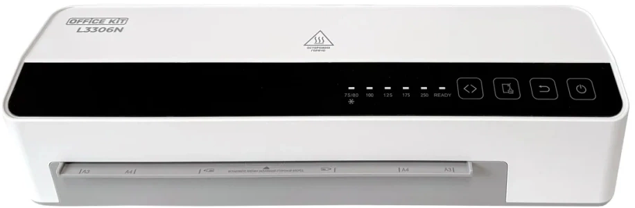 Ламинатор Office Kit L3306N белый/черный A3 (75-250мкм) 100см/мин (6вал.) хол.лам. лам.фото реверс — изображение 2