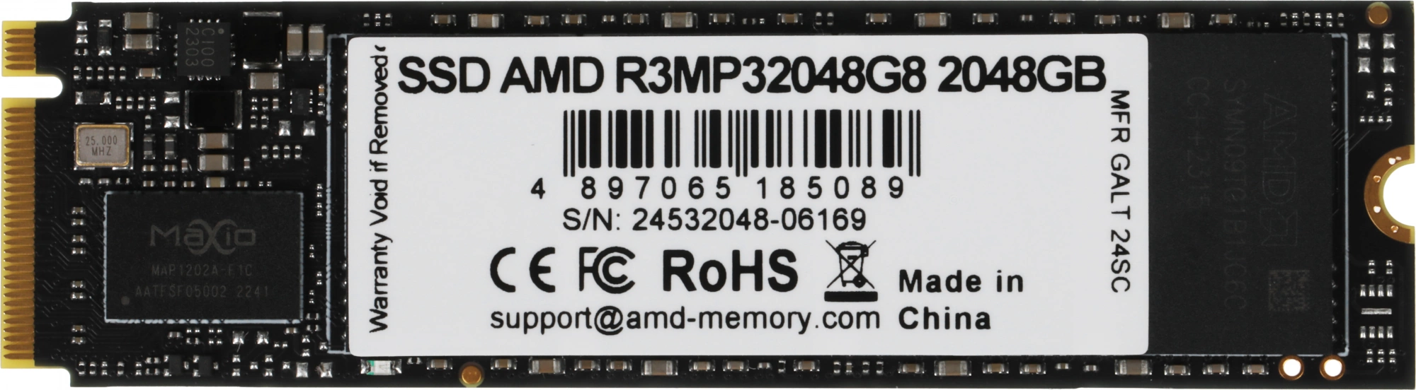 Накопитель SSD AMD PCIe 3.0 x4 2TB R3MP32048G8 Radeon M.2 2280