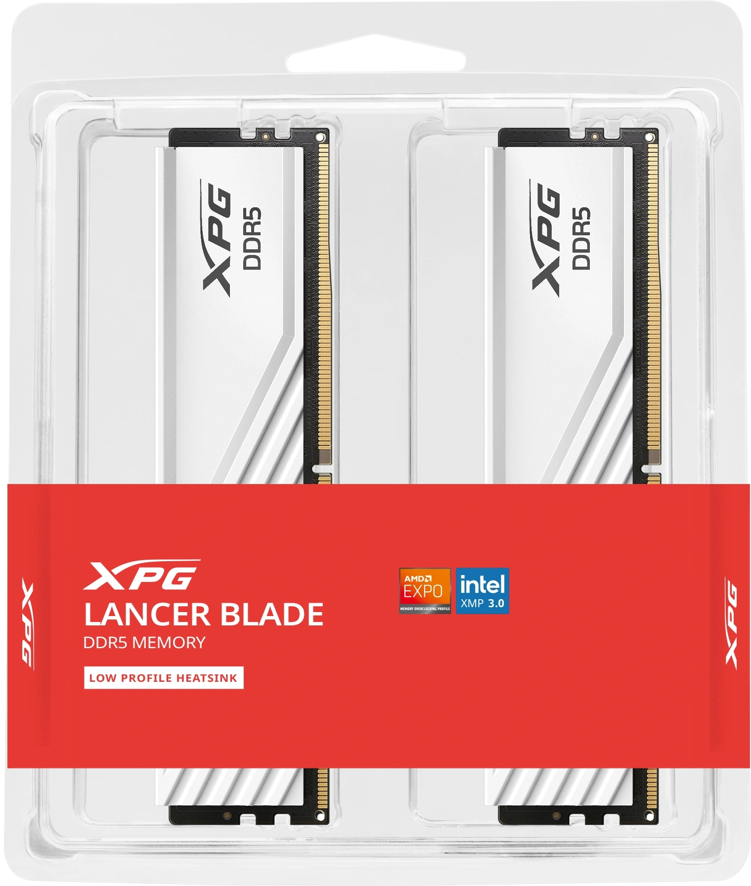 Память DDR5 2x16GB 6400MHz A-Data AX5U6400C3216G-DTLABWH XPG Lancer Blade RTL Gaming PC5-51200 CL32 DIMM ECC 288-pin 1.4В kit dual rank с радиатором Ret — изображение 4
