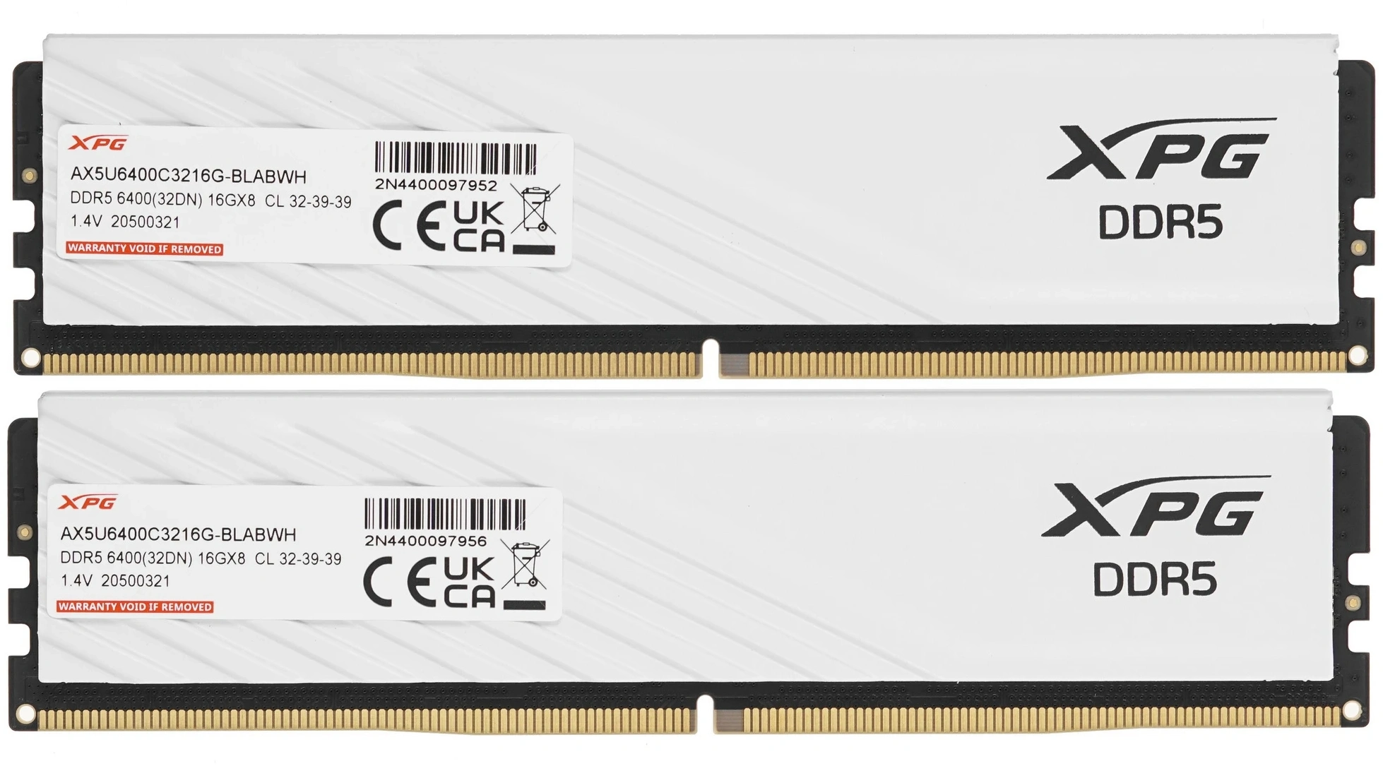 Память DDR5 2x16GB 6400MHz A-Data AX5U6400C3216G-DTLABWH XPG Lancer Blade RTL Gaming PC5-51200 CL32 DIMM ECC 288-pin 1.4В kit dual rank с радиатором Ret — изображение 6