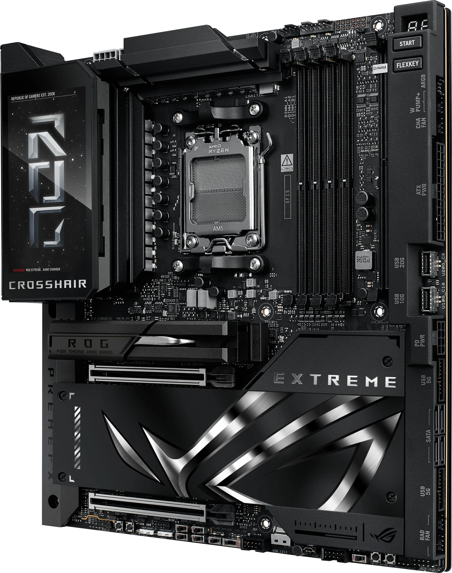 Материнская плата Asus ROG CROSSHAIR X870E EXTREME Socket AM5 AMD X870E 4xDDR5 ATX AC`97 8ch(7.1) 1 x 10Gigabit + 1 x 5Gigabit RAID+HDMI — изображение 4