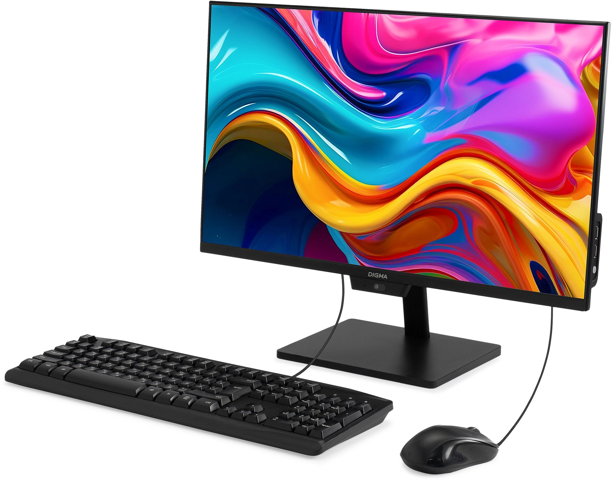 Моноблок Digma Action 23.8" Full HD Ryzen 5 3500U (2.1) 8Gb SSD256Gb UHDG CR Windows 11 Pro GbitEth WiFi BT 60W клавиатура мышь Cam черный 1920x1080 — изображение 3
